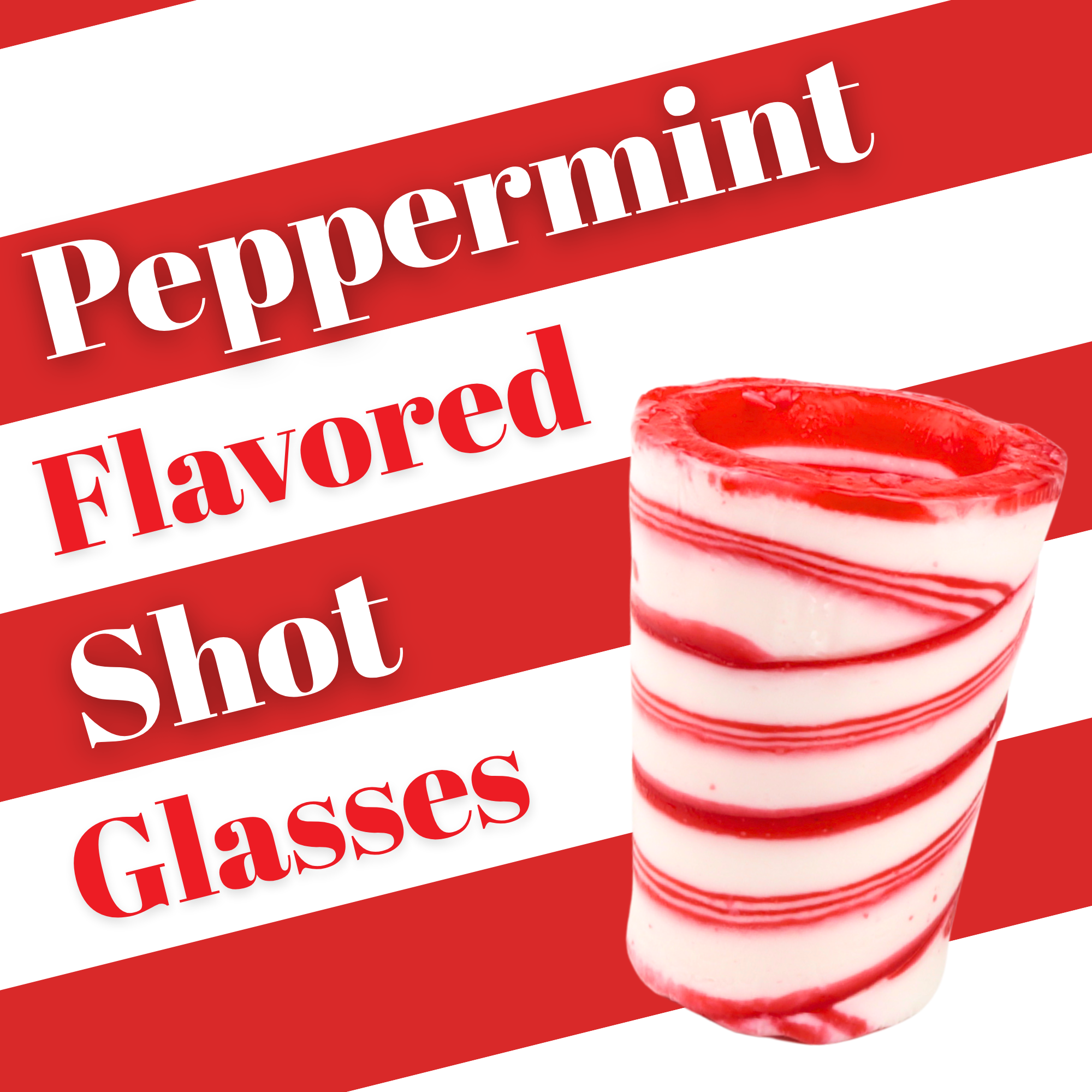 Edible Candy Cane Shot Glasses