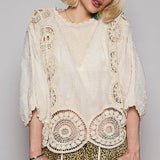 Crochet Floral Blouse