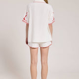 Embroidered Paisley Top