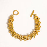 Donni 18K Gold Non-Tarnish Bold Weave Bracelet