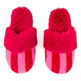 FELICITY STRIPE SLIPPERS, RED