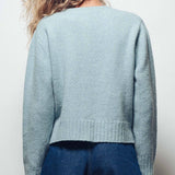 Lace Trim Wool Blend Cardigan
