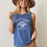 "COASTAL COWGIRL BEACH CLUB"  Mineral Graphic Tank Top