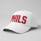 White Embroidered Phillies Phils Cap