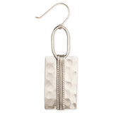 Silver Wrapped Bar Earring