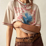Graphic Printed Crew Neck T-Shirt