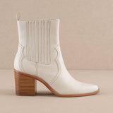 The Addison | White Western Boots