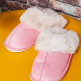 Faux Suede Plush Lined Slippers