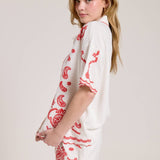 Embroidered Paisley Top