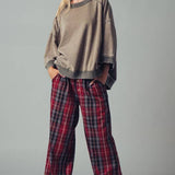 Oversized Seam Detail Pullover Top