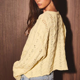 CABLE KNIT SWEATER TOP
