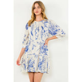 Long Sleeve Floral Midi Dress