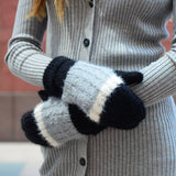 Ultra Soft Mohair Striped Mittens – Cozy Winter Essential❄️