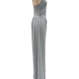 Cross Strap Halter Neck Backless Wide-Leg Jumpsuit