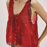 Y2K Lace Buttoned Camisole