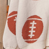 Football  Button V Neck Knit Cardigans