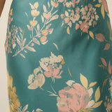 Textured Floral-Print Bias-Cut Maxi Skirt