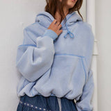 Fleece Pocket Bubble Hoodie
