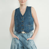 Denim Tuxedo Vest