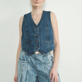 Denim Tuxedo Vest