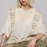 Crochet Floral Blouse