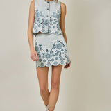 71099 Embroidered Eyelet Washed Skort