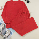 JOLLY Texture Christmas 2025 Top and Pockets Pants Set