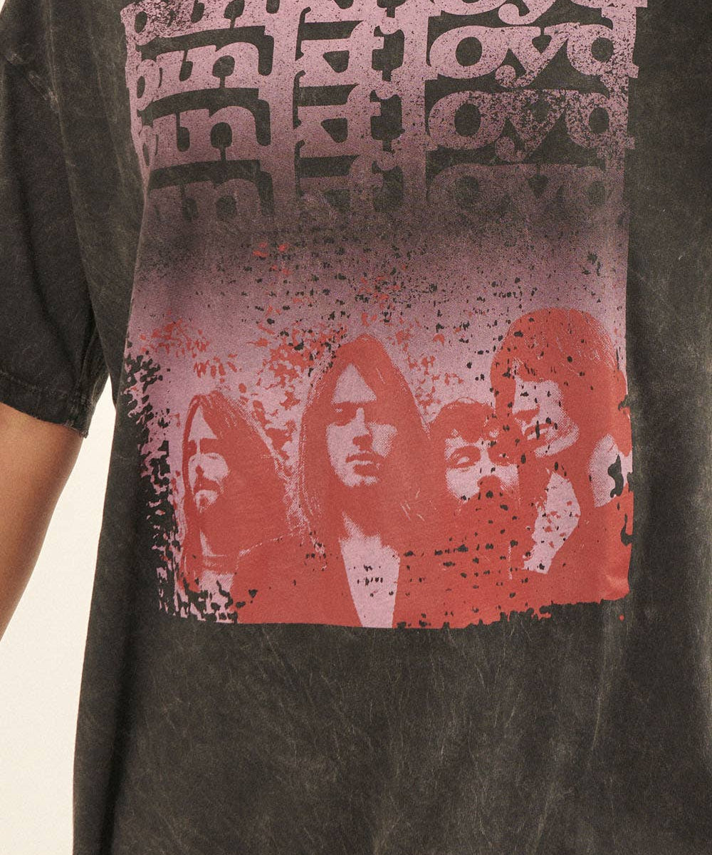 Pink Floyd Band Photo Mineral Wash Graphic Tee