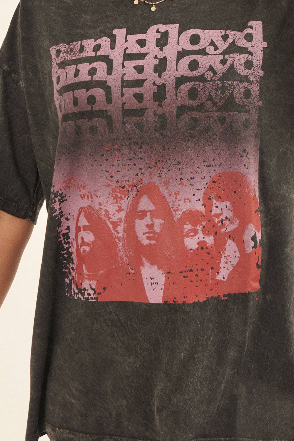 Pink Floyd Band Photo Mineral Wash Graphic Tee