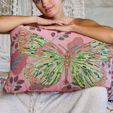Embroidered Butterfly Throw Soft Pillow Decorative Cushion