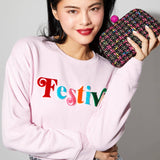 ASST/6 "FESTIVE" SWEATSHIRTS, BLUSH