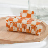 Checkerboard Square Hair Claw Clip