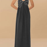 Goldfish Embroidered Strappy Maxi Dress