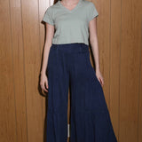 B3690-ASIS WIDE LEG PANTS WITH V YOKE WAIST BAND