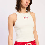 RACER BACK TANK TOP WTIH BEADING