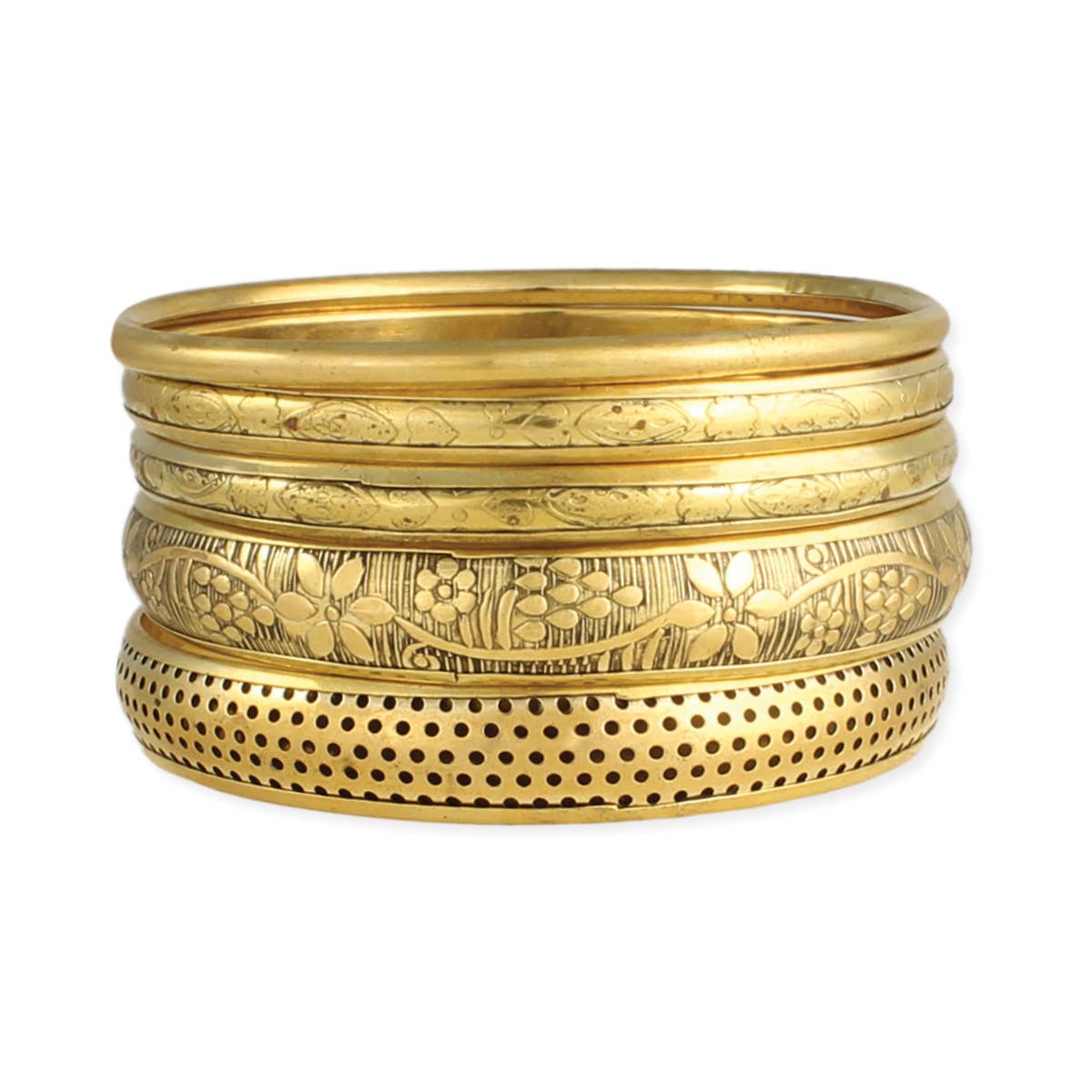 Victorian Vintage Gold Bangle Set