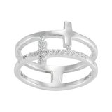 Silpada 'True Faith' Sterling Silver White CZ Ring