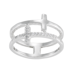 Silpada 'True Faith' Sterling Silver White CZ Ring