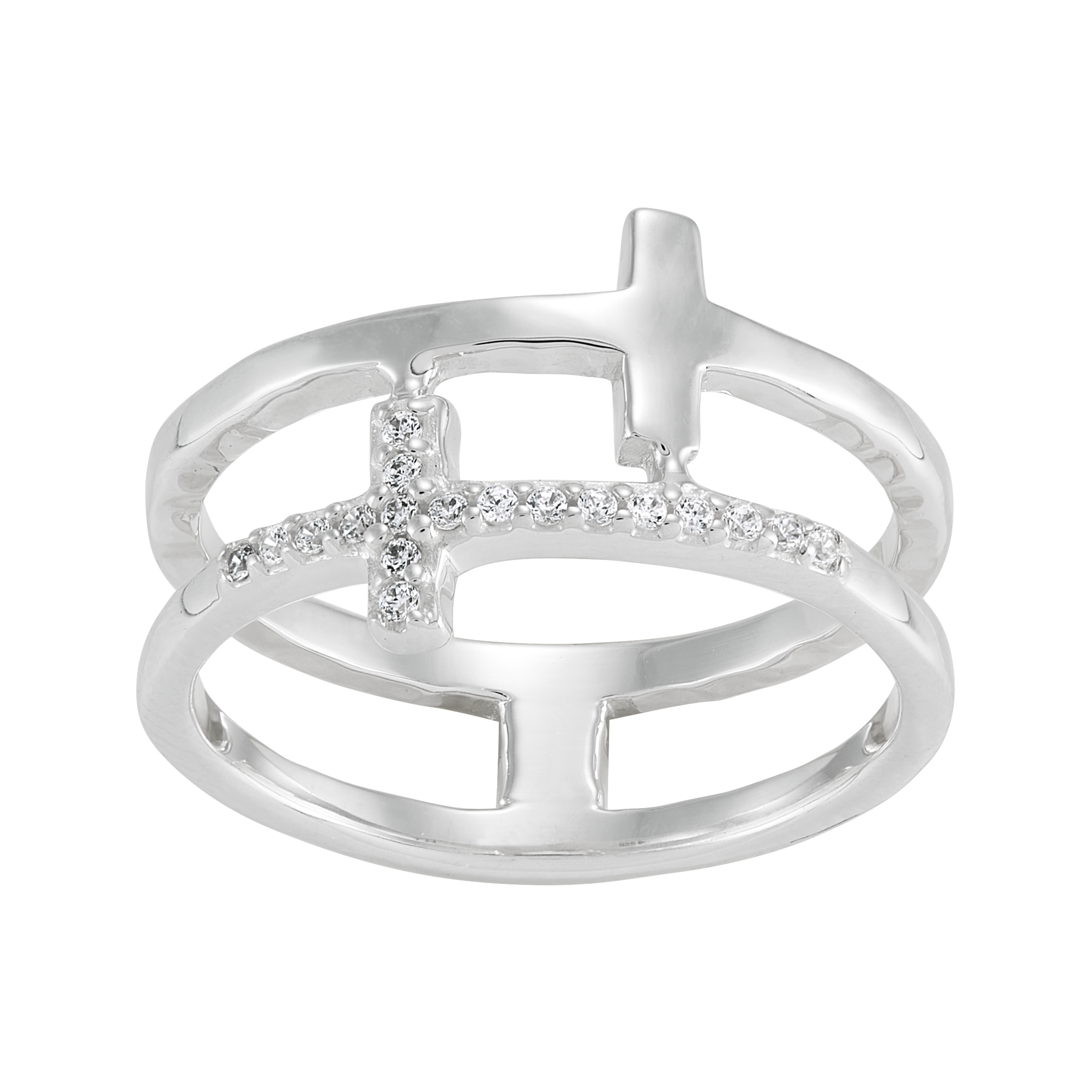 Silpada 'True Faith' Sterling Silver White CZ Ring