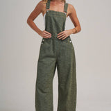 VINTAGE LEOPARD OVERALL JUMPSUIT WITH BARREL LEG SILHOUETTE