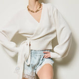 Wrap Tie Knit Sweater