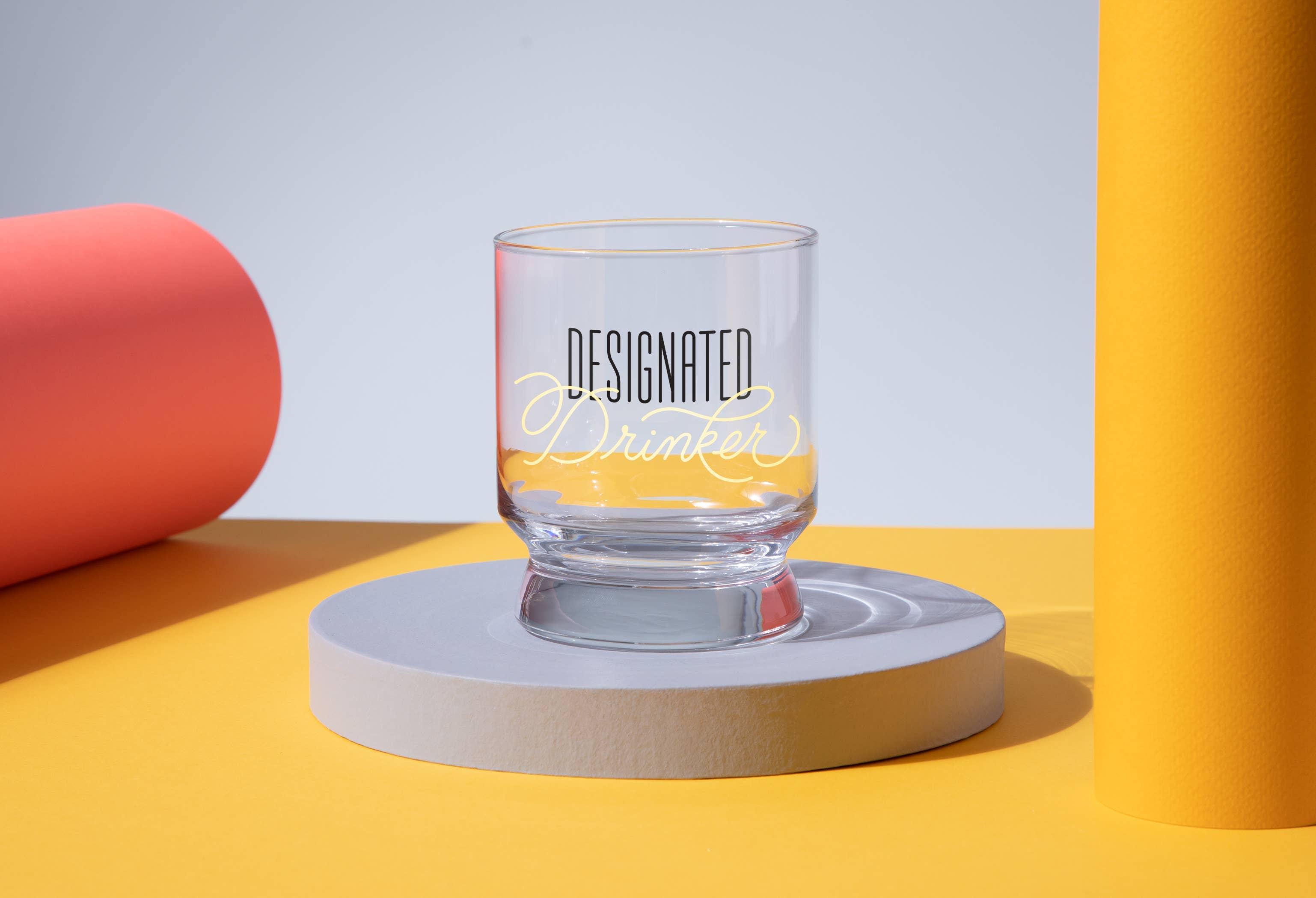"Designated Drinker" Lowball Glass