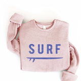 "SURF" & Surfboard Graphic Sweatshirt