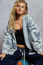 Vintage Embroidered Denim Jacket