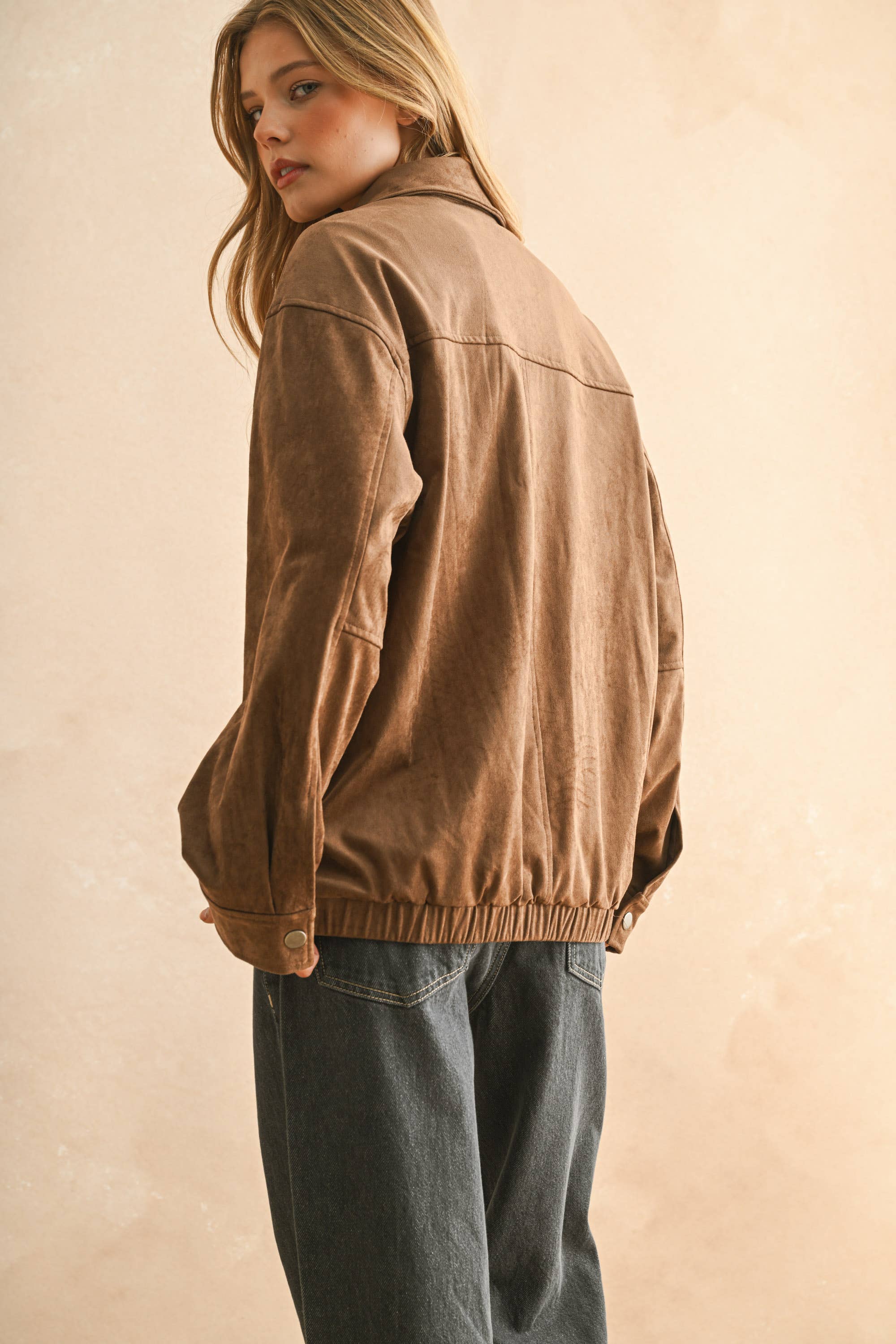 Suede Oversized Jacket