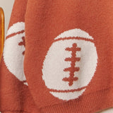 Football  Button V Neck Knit Cardigans