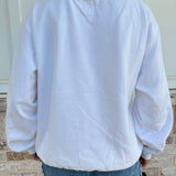 White American Flag Dog Mockneck Sweatshirt 100% Cotton