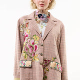 Sudden Sensation Blazer | Pink Jacket | Embroidered Jacket
