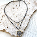 Layered Evil Eye Protection Charm Necklace