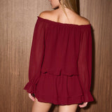 OFF SHOULDER LOW WAIST DRESS
